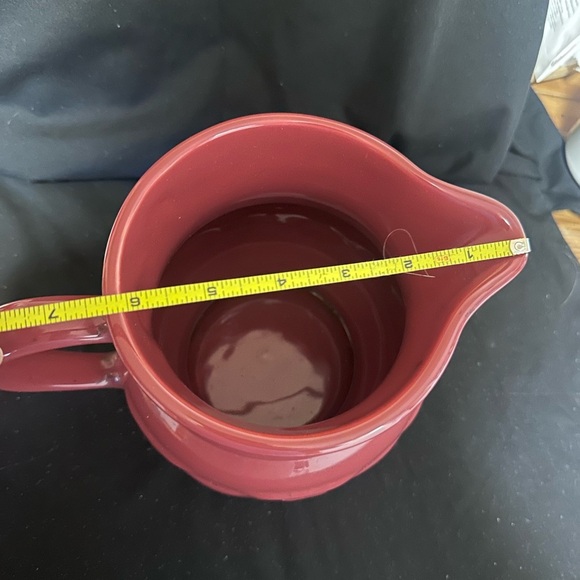 Longaberger Pottery Woven Traditions Paprika Large Pitcher Excellent Condition - Picture 7 of 13